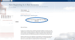 Desktop Screenshot of newbeginninginabadeconomy.blogspot.com