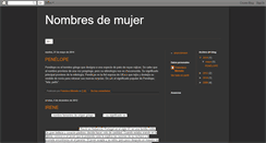 Desktop Screenshot of nombresdemujer.blogspot.com