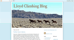 Desktop Screenshot of lloydclimbingblog.blogspot.com