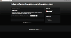 Desktop Screenshot of mdyusofjamarblogspotcom.blogspot.com