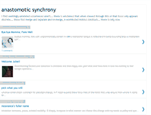 Tablet Screenshot of anastomoticsynchrony.blogspot.com