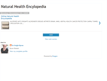 Tablet Screenshot of naturalhealthencylopedia.blogspot.com