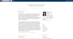 Desktop Screenshot of mariamghaemi.blogspot.com