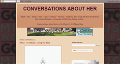 Desktop Screenshot of conversationsabouther.blogspot.com