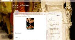 Desktop Screenshot of knowurfashion.blogspot.com