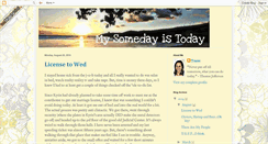 Desktop Screenshot of my-someday-is-today.blogspot.com