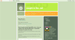 Desktop Screenshot of caughtinthedotnet.blogspot.com