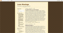 Desktop Screenshot of leanmusings.blogspot.com