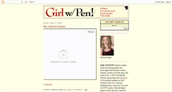 Desktop Screenshot of girlwithpen.blogspot.com