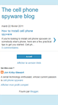 Mobile Screenshot of cellphonespywaretips.blogspot.com