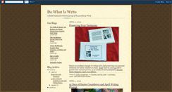 Desktop Screenshot of dowhatiswrite.blogspot.com