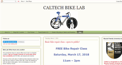 Desktop Screenshot of caltechbikelab.blogspot.com