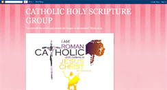 Desktop Screenshot of catholicholyscripturegroup.blogspot.com