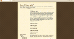 Desktop Screenshot of loseweightasap.blogspot.com