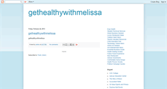 Desktop Screenshot of gethealthywithmelissa.blogspot.com