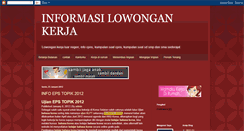 Desktop Screenshot of ilowongan.blogspot.com
