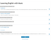 Tablet Screenshot of learningenglishwithmusic.blogspot.com