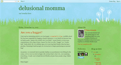 Desktop Screenshot of delusionalmomma.blogspot.com
