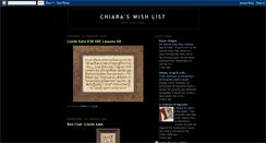 Desktop Screenshot of chiaraswishlist.blogspot.com