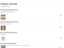 Tablet Screenshot of chiaraswishlist.blogspot.com