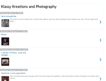 Tablet Screenshot of klassykreationsandphotography.blogspot.com