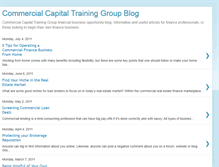 Tablet Screenshot of commercialcapitalfinancetraining.blogspot.com