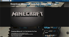 Desktop Screenshot of minecraftfullversion.blogspot.com