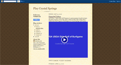 Desktop Screenshot of playcrystalsprings.blogspot.com