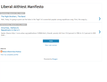 Tablet Screenshot of liberal-aithiestmanifesto.blogspot.com