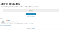 Tablet Screenshot of mehndidesigns4u.blogspot.com