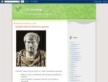 Tablet Screenshot of cio-readings.blogspot.com