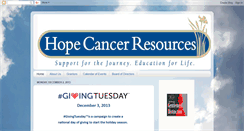 Desktop Screenshot of hopecancerresources.blogspot.com