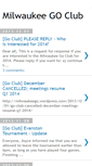 Mobile Screenshot of milwaukeegoclub.blogspot.com