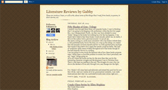 Desktop Screenshot of litreviewsbygabby.blogspot.com