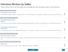 Tablet Screenshot of litreviewsbygabby.blogspot.com