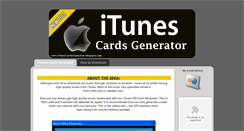 Desktop Screenshot of itunescardsgenerator.blogspot.com