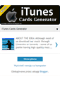 Mobile Screenshot of itunescardsgenerator.blogspot.com