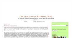 Desktop Screenshot of onqualitativeresearch.blogspot.com