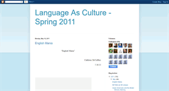 Desktop Screenshot of languageasculturespring11.blogspot.com