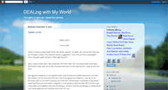 Desktop Screenshot of dealingwithmyworld.blogspot.com