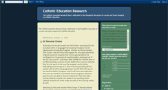 Desktop Screenshot of catholicedresearch.blogspot.com