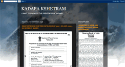 Desktop Screenshot of kadapakshetradarshini.blogspot.com