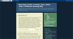 Desktop Screenshot of beauchampgenealogy.blogspot.com