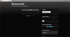 Desktop Screenshot of gearysworld.blogspot.com