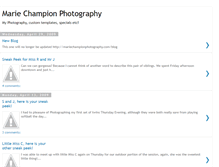 Tablet Screenshot of mariechampionphotography.blogspot.com