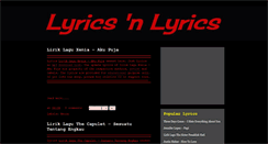 Desktop Screenshot of lyrics-aja.blogspot.com