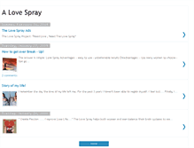 Tablet Screenshot of alovespray.blogspot.com