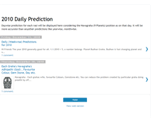 Tablet Screenshot of dailypredictions2010.blogspot.com