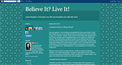 Desktop Screenshot of believeit-liveit.blogspot.com