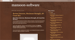 Desktop Screenshot of mansoon-software.blogspot.com